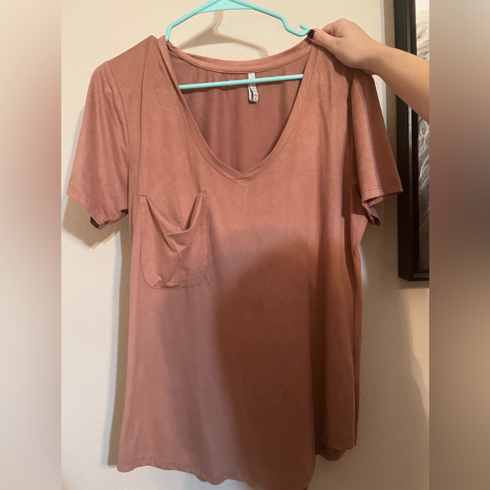 Mauve velvet top